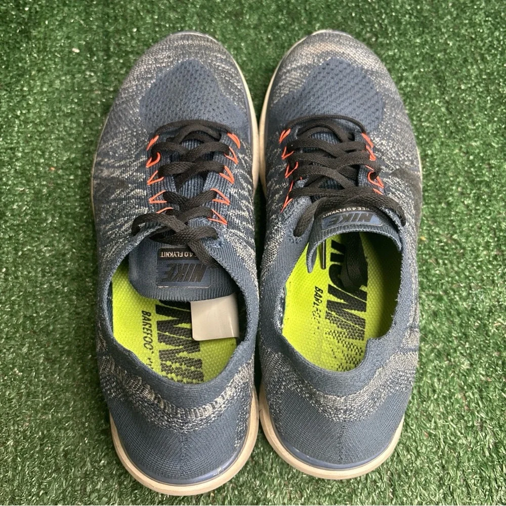 Nike‎ Free 4.0 Flyknit Navy Blue Mens Size 11 631053-404 Running Shoes